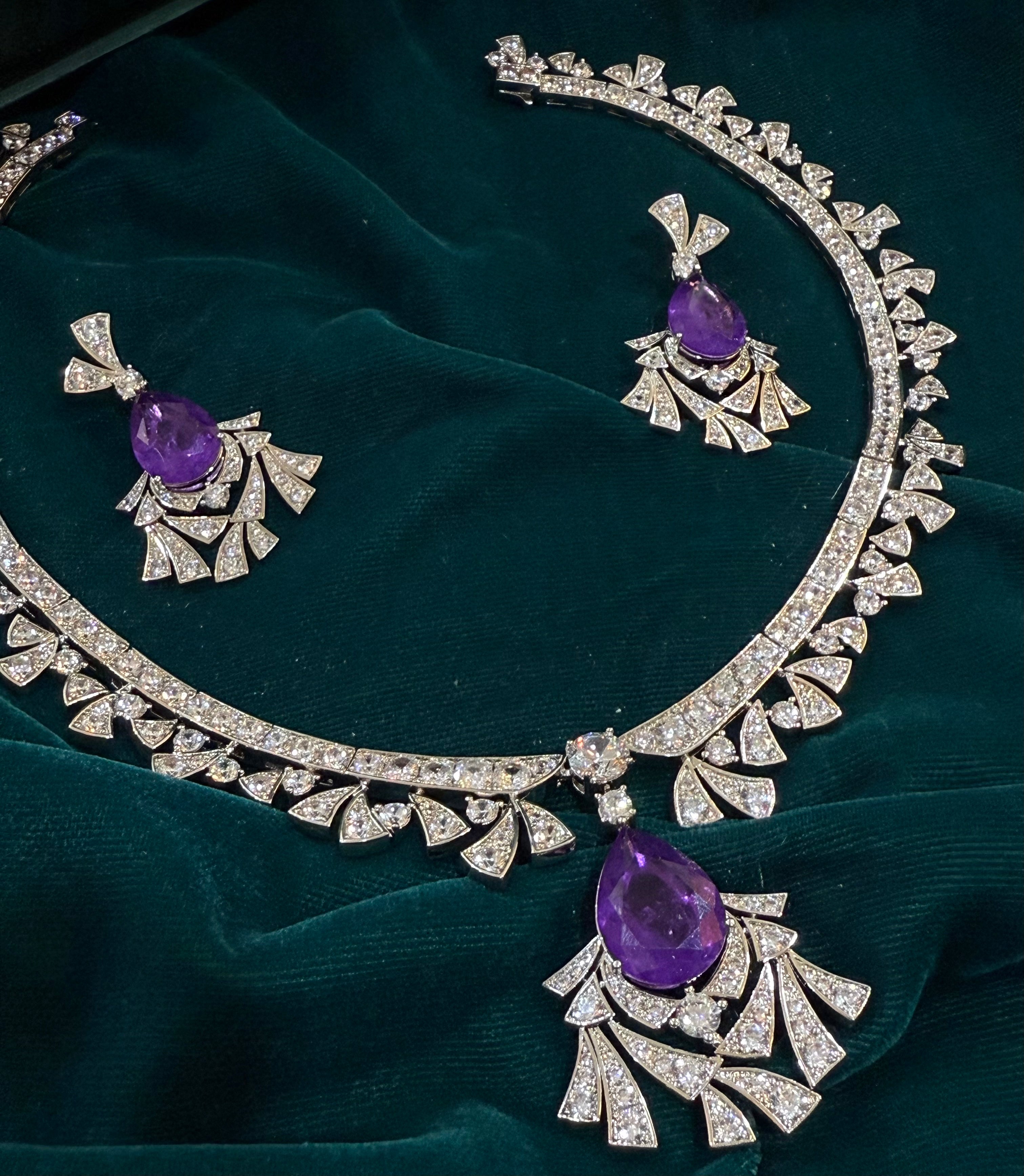 Austrian Crystal Purple Royal Luxury-Mivanaa